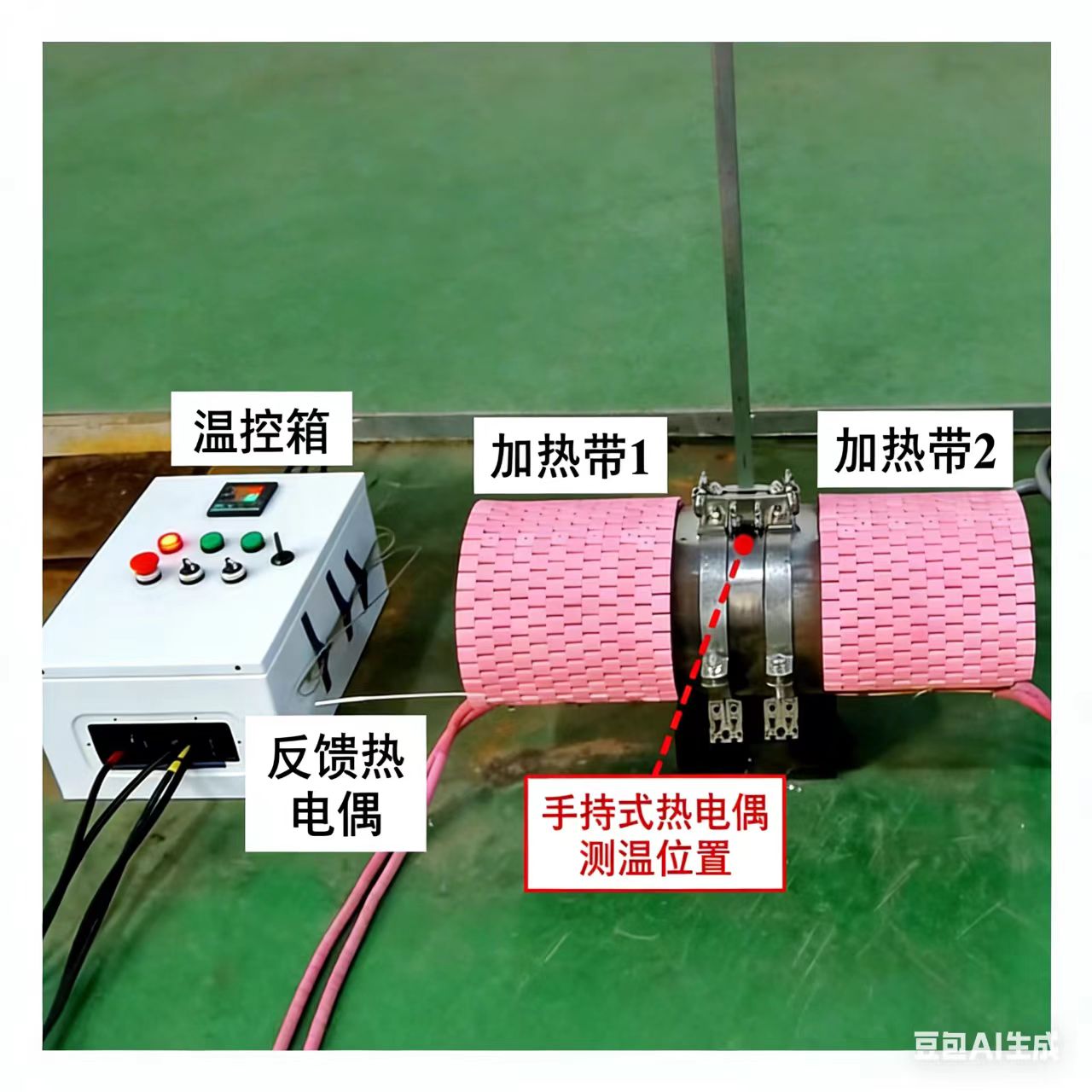 LCD工业高温控设备履带式陶瓷电加热器毯管道热处理焊接验证审核