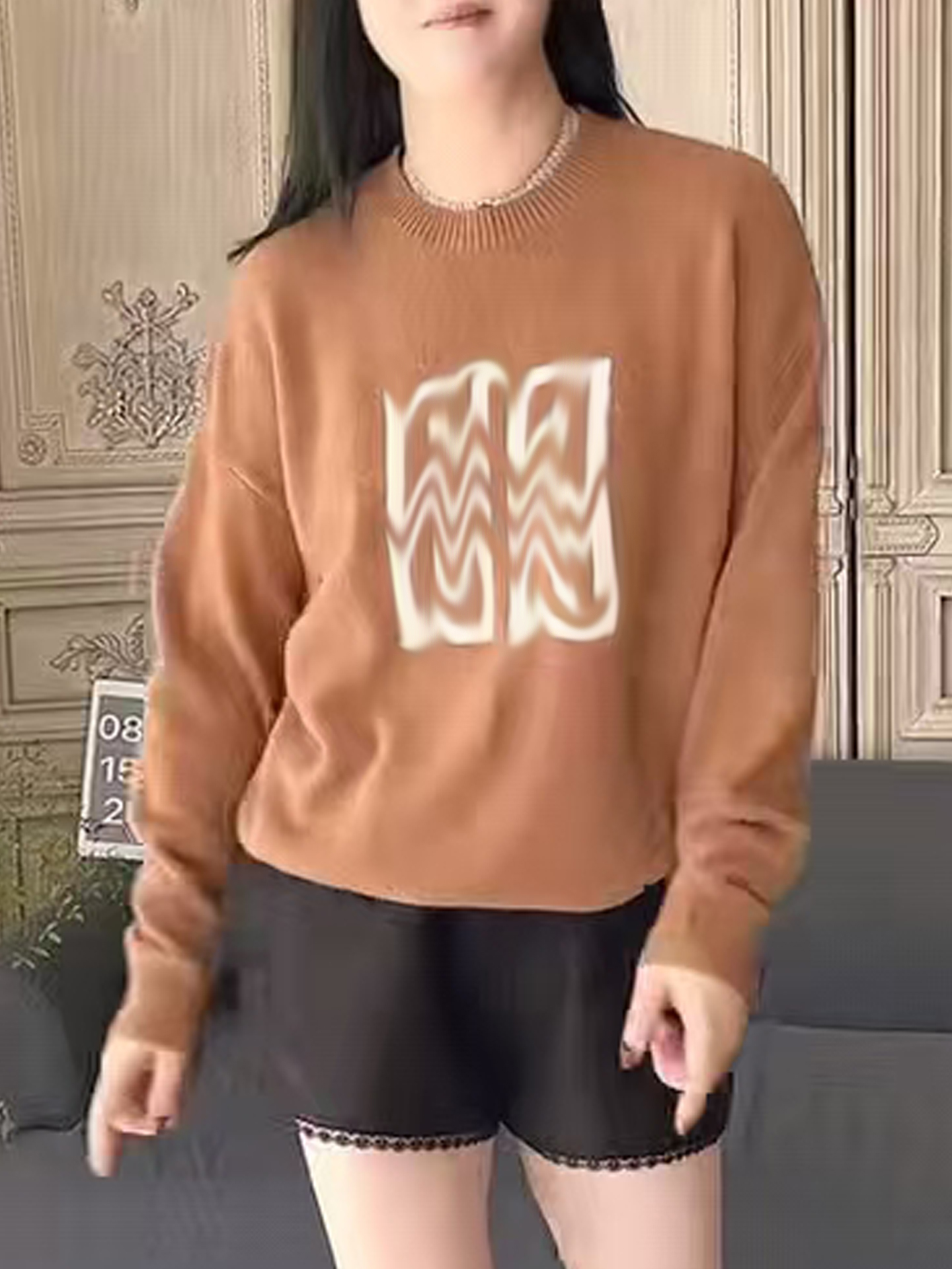 深圳南油＃2025秋冬新款香港巴黎五区AK慵懒风长袖针织羊绒衫上衣