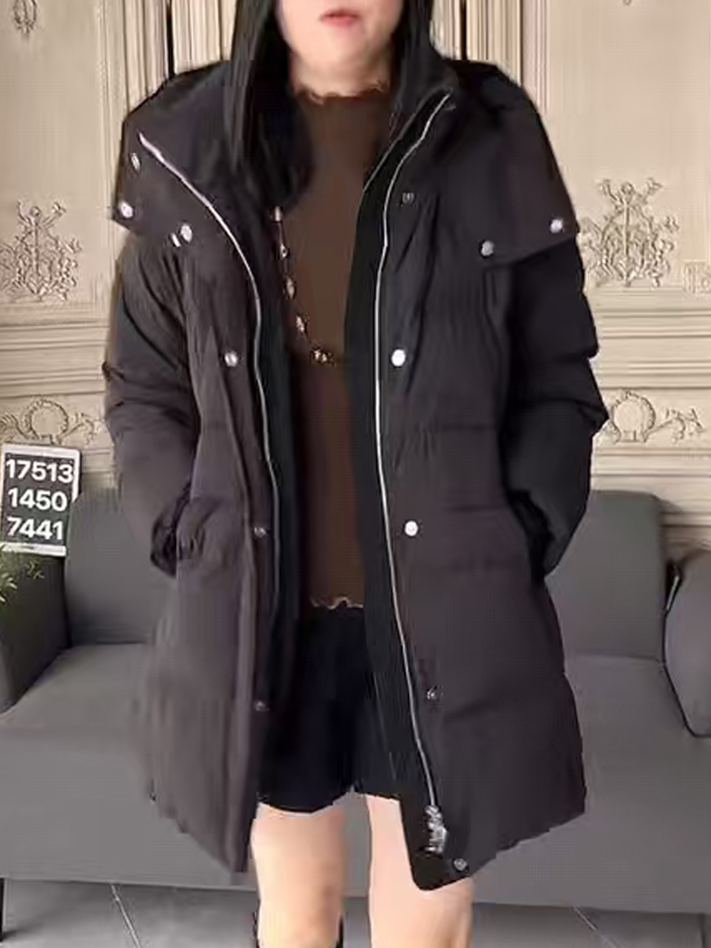 深圳南油＃2025秋冬新款香港巴黎五区AK中长款连帽宽松休闲羽绒服