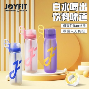 奶瓶级材质儿童玩味环JOYFIT水瓶白水喝出果饮料味吸管水杯萃香环
