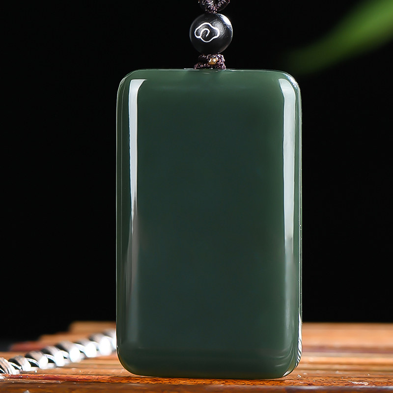 佳媛玉业新疆和田玉平安无事牌玉吊坠 男女士款玉牌玉石玉挂坠