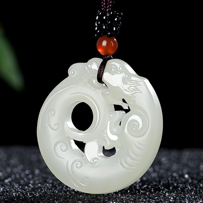 佳媛玉业和田玉仿古龙玉吊坠 男女士玉坠玉石玉挂坠玉佩