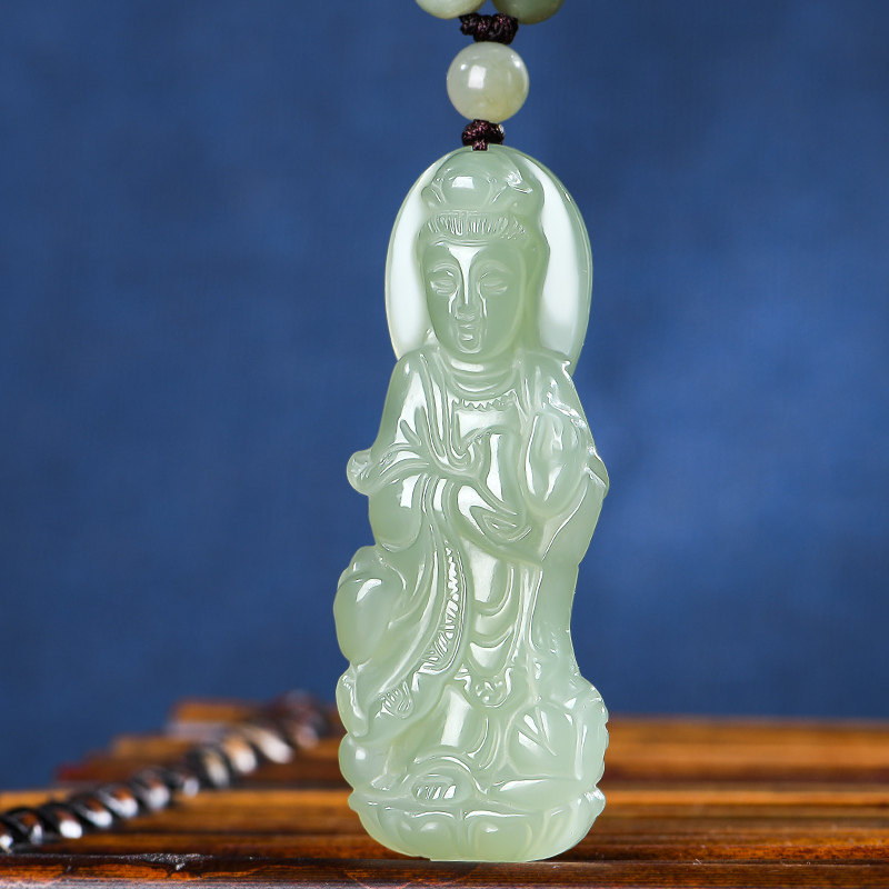 佳媛玉业和田玉立体观音玉吊坠 男士款玉坠玉石玉挂坠玉佩玉牌