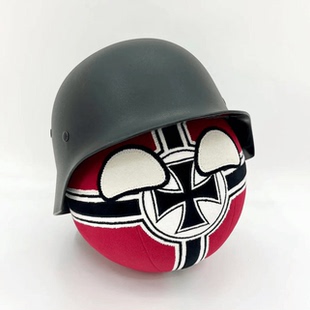 【石三公社】钢铁雄心德国球配德国头盔 波兰球 国家球 漫画公仔