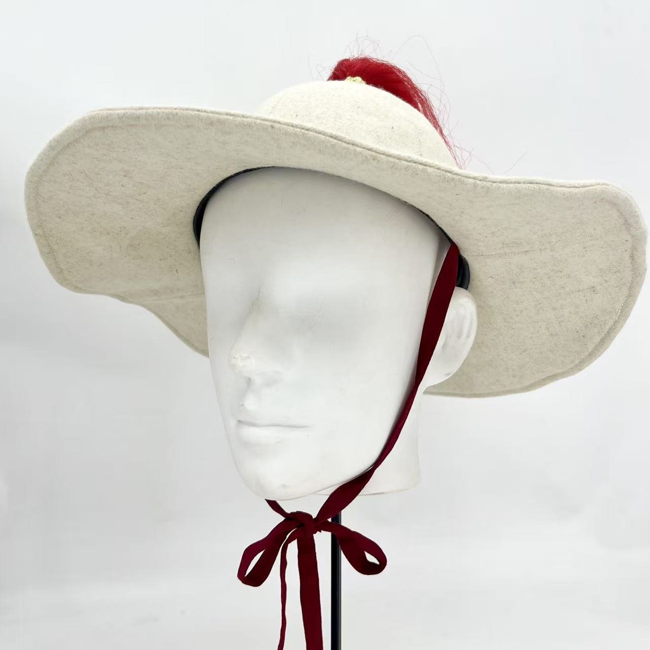 范阳笠复刻 仿卷檐毡帽 林冲帽 中国传统服饰 闯王帽 宋明服饰