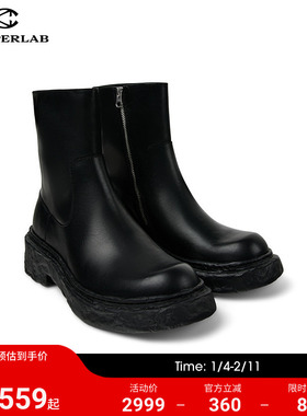 CAMPERLAB看步2025秋冬新款Vamonos皮靴男女同款中筒靴厚底靴子