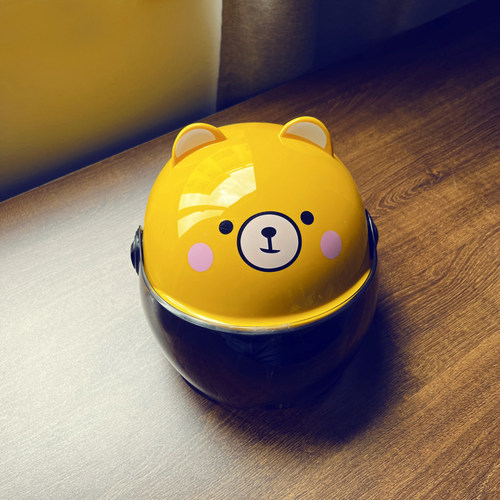 yoha电动车头盔卡通小熊耳朵款