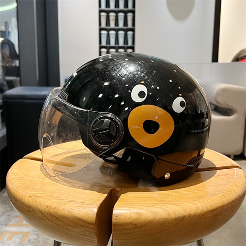 新国标3C认证电动车头盔可爱熊男女四季通用卡通电瓶车安全帽防晒