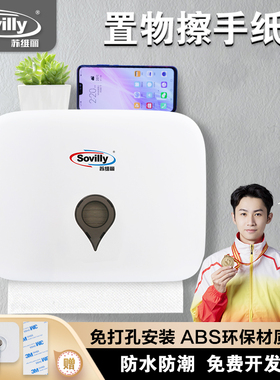 免打孔擦手纸盒酒店家专用厕所卫生间纸巾盒壁挂式洗手间厨房商用