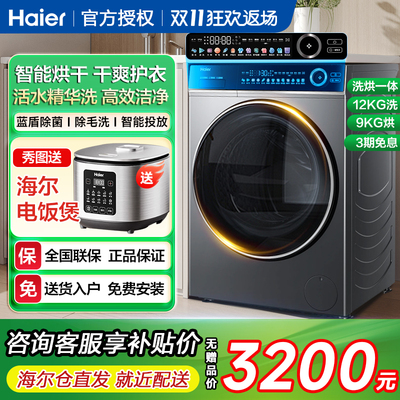 海尔12公斤全自动滚筒洗衣机