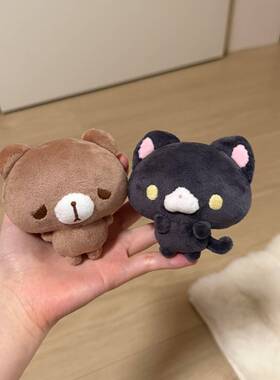 呆萌小棕熊小猫挂件钥匙扣毛绒公仔玩偶开学背包书包挂件包包装饰