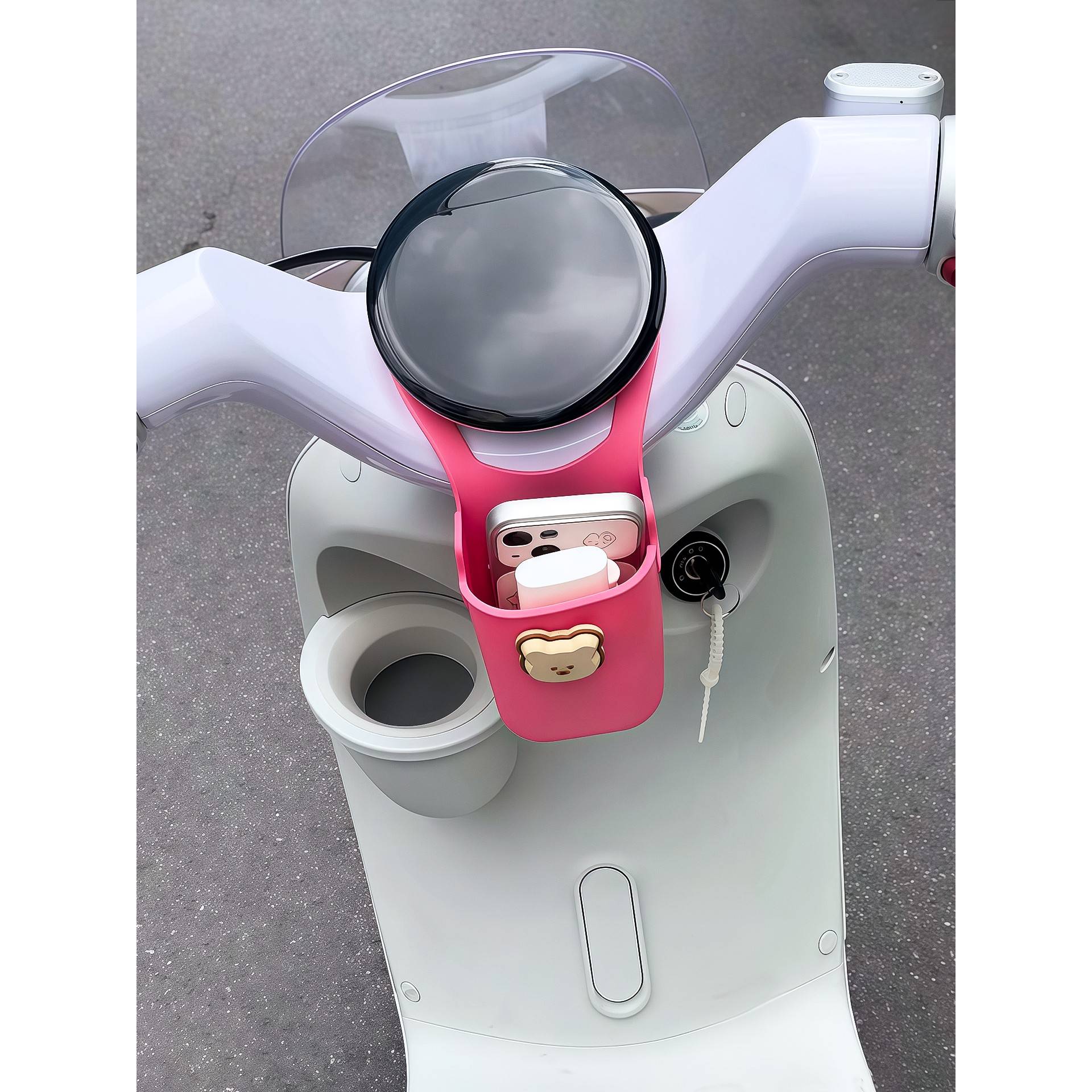 电动车前置挂包硅胶收纳袋户外骑行自行车杂物水杯收纳袋置物防水