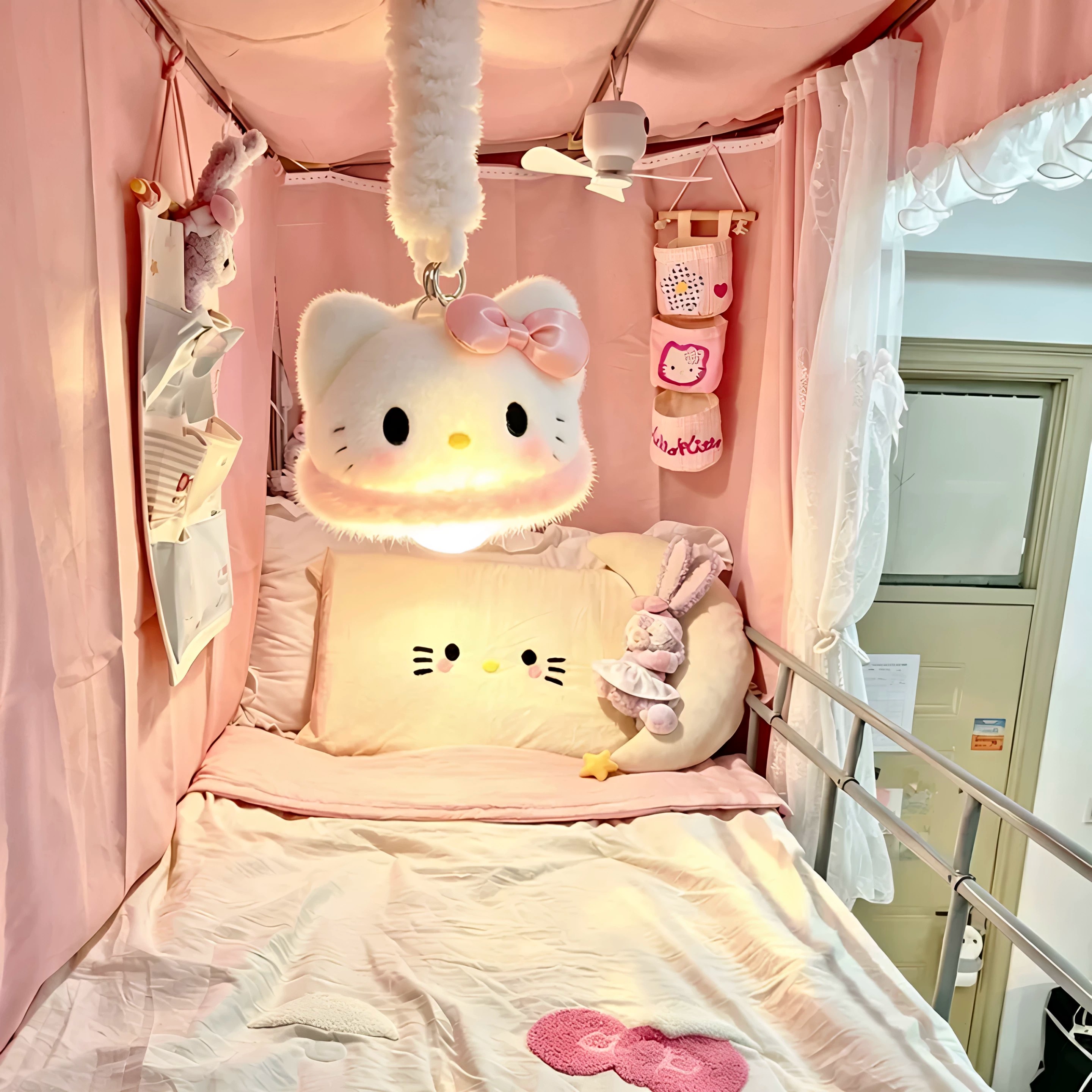 超可爱高颜值小夜灯宿舍床上用可悬挂充电款氛围灯挂灯床上装饰灯图片
