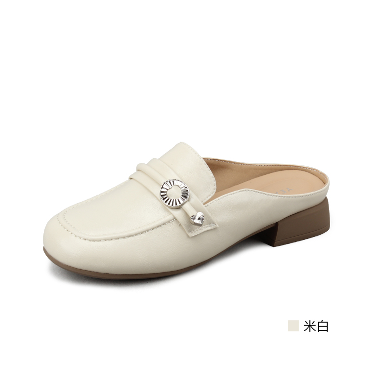 意尔康包头凉拖鞋女2025新款夏季慵懒风女款穆勒凉鞋5251AR09099Y