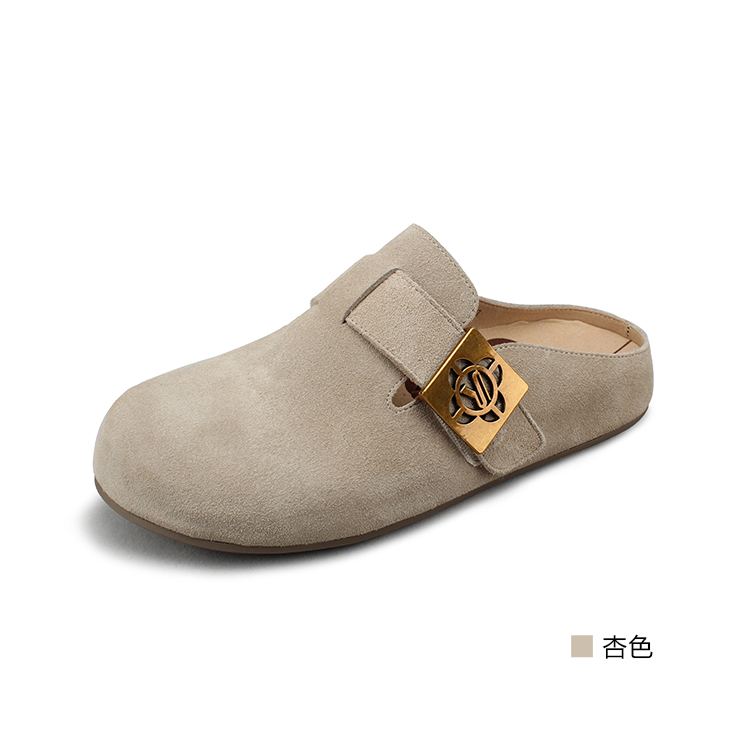 意尔康包头凉拖鞋女2025新款夏季勃肯半拖鞋女款凉鞋5262GR39735Y