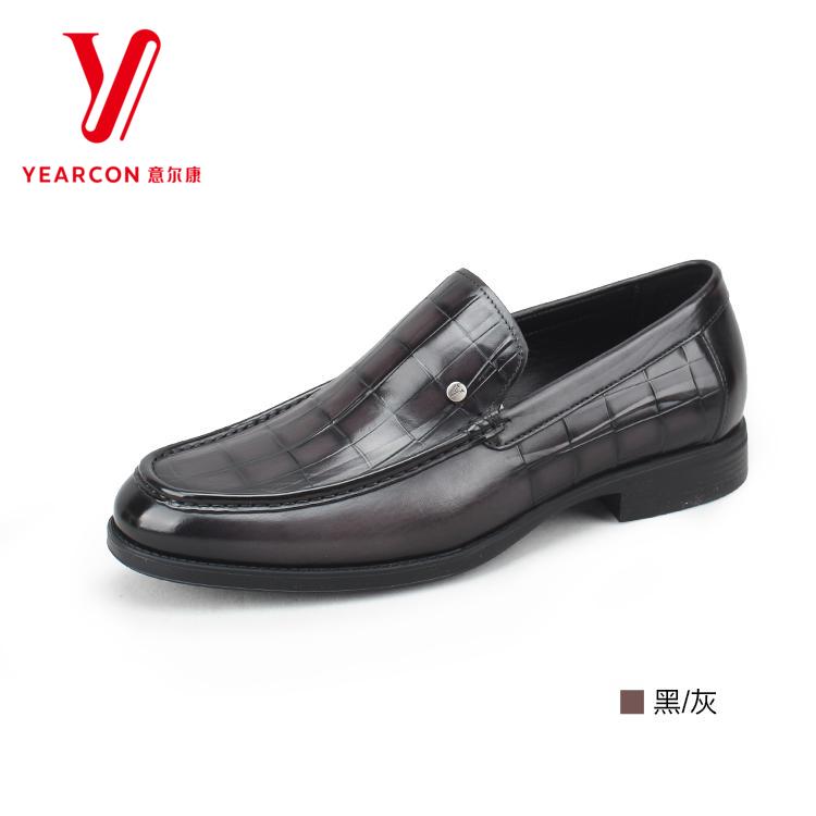 意尔康2025新款商务休闲皮鞋