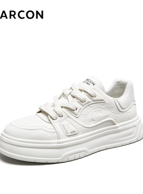 意尔康小白鞋男2025秋季新款时尚潮流舒适厚底韩版系带96433W