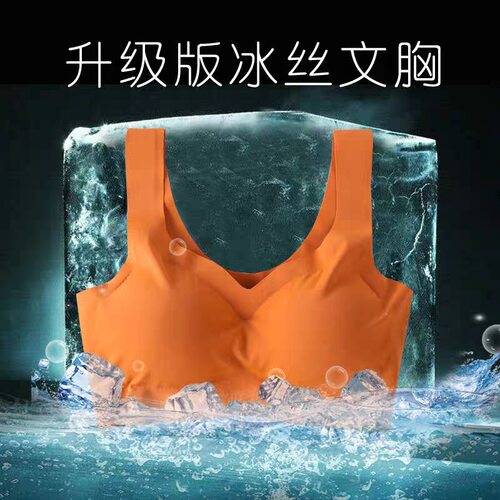 Seamless Wireless Bra Women Ice Silk Light Breathable Sleep