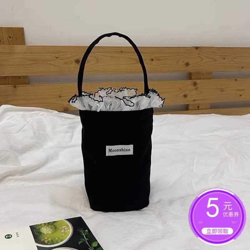 简约小众设计高级感2022春夏小水桶包手提帆布手拎包便携收纳手挽