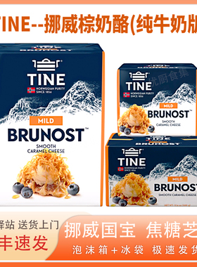挪威进口Tine棕色奶酪焦糖芝士250gBrowncheese奶香浓郁棕芝士