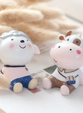 如果 Zakka仰望学园树脂工艺品桌面卡通摆件 创意家居新奇特装饰