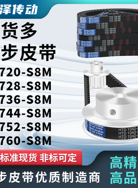 同步带720-S8M728-S8M736-S8M744-S8M752-S8M760-S8M压板同步皮带