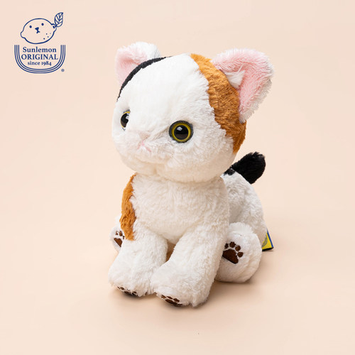 sunlemon仿真三色猫咪毛绒玩偶