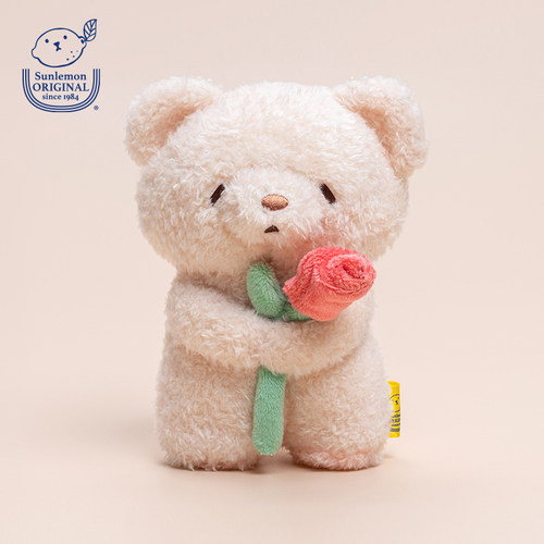 sunlemon感恩玫瑰小熊毛绒玩偶