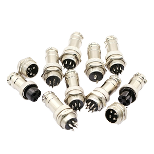 航空插头插座接头GX12 16 20-2/3/4/5/6/8/10/12芯电缆航插连接器