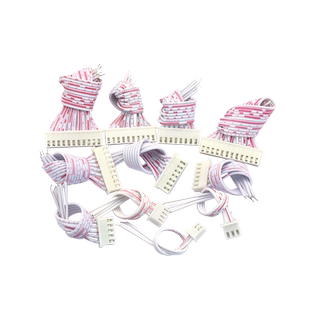 XH红白排线单头XH2.54插头另一头镀锡2P/3/4/5-12P长10CM连接线