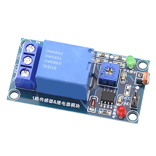 5V光敏电阻传感器 加继电器模块 光控开关 无光线检测开关