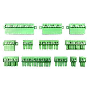 固定底板免焊锁板15EDGKP-3.81mm对插式插拔PCB接线端子2/4/6/24P