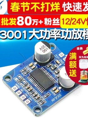 10W/20W/30W大功率功放模块D类数字功放板DY-AP300112V/24V供电