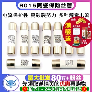 10A 100KA R015熔断器陶瓷保险丝保险管1A 32A安380V
