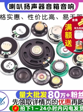 21/27/29/40/57MM玩具喇叭塑料外磁8/16/32欧铁壳内磁0.25/0.5/1W