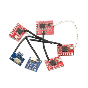2.4G无线收发模块抗干扰3.3V低功耗超24L01远距离数传AB款蓝 红色