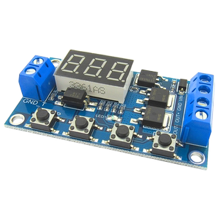 触发循环定时 延时开关电路 双MOS管控制板代替继电器模块 12 24V