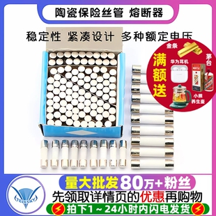 陶瓷保险丝管5x20mm250V熔断器保险管式 万用表1A2A3A5A10A15A30安