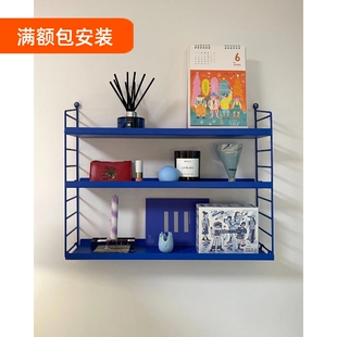 String置物架彩色墙上置物架网红收纳层架书架简约设计感置物架