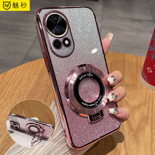 华为nova12pro手机壳曲面屏闪粉渐变ultra透明电镀硅胶保护套note12镜头全包ADAAL00U高档防摔软壳薄男女新款