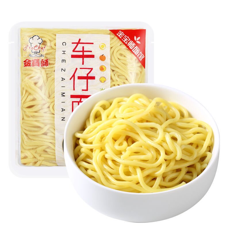 金宝师车仔面配寿桃酱日式乌冬面非油炸面条速食捞面拌面方便面