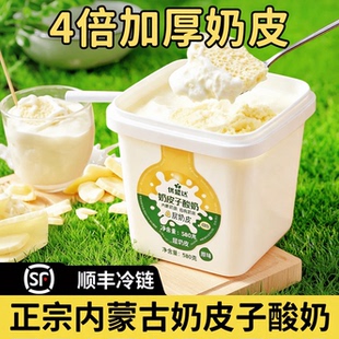 优盛达奶皮子酸奶4倍加厚现做鲜发顺丰冷链包邮传统工艺低温酸奶