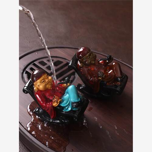 创意地主老财变色茶宠摆