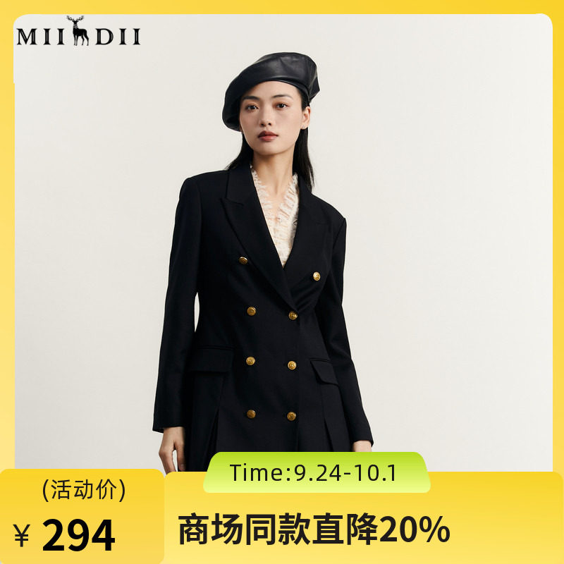 谜底西装连衣裙长袖2023图片
