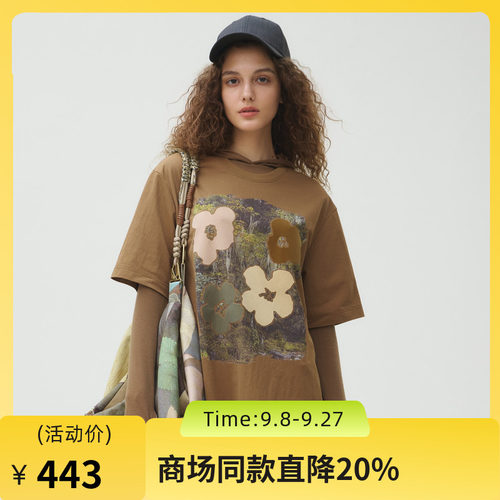 面料弹性好 印花立体 版型宽松 艺术感强