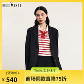 谜底西装 西服241MW0164 通勤风职场宽松中长款 外套女2024春季 新款