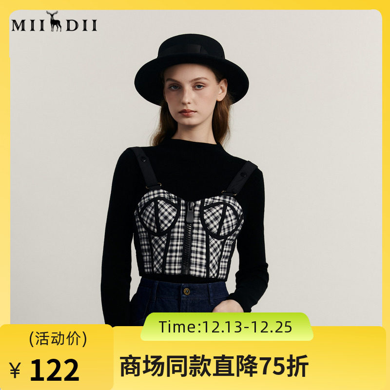 谜底羽绒背心女2023冬新