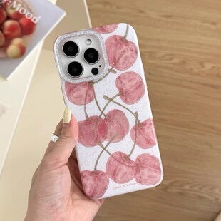 14promax防摔保护套个性 高级感极简闪粉纯色磁吸支架适用苹果16promax手机壳iphone15新款 13小众透明12男女款