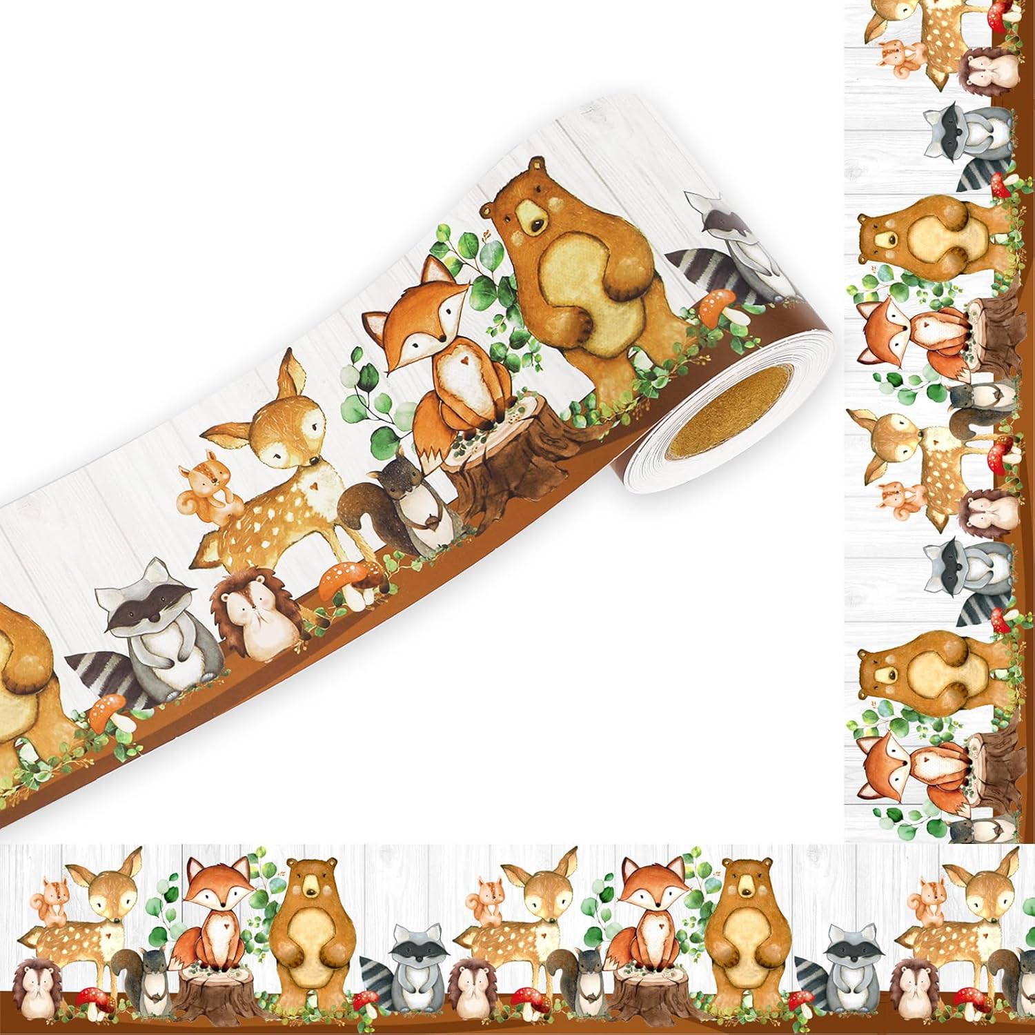 卡通森林动物墙面美化边框贴纸教室活动背景墙派对装饰布置黑板报