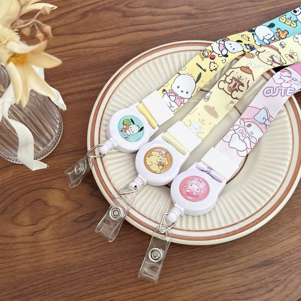 可伸缩单长绳证件套学生地铁卡公交卡饭卡校园卡挂绳可挂脖